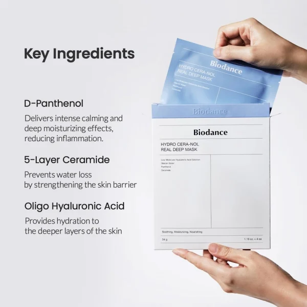 Biodance – Hydro Cera-Nol Real Deep Mask, 34g x 4pcs