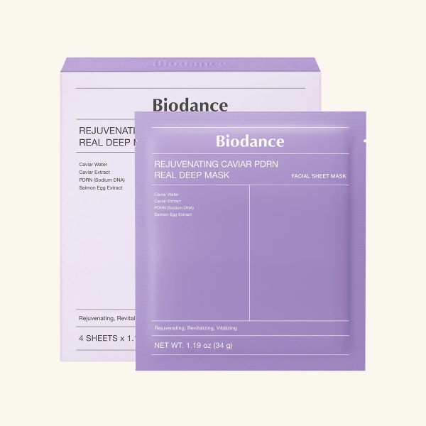 Biodance – Rejuvenating Caviar PDRN Real Deep Mask, 34g x 4pcs