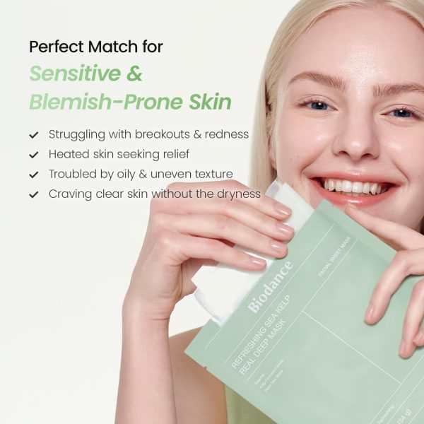 Biodance – Refreshing Sea Kelp Real Deep Mask 1 Box, 34g*4ea