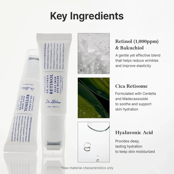 Dr. Althea – Retinol Flat Iron Eye Roller, 25ml