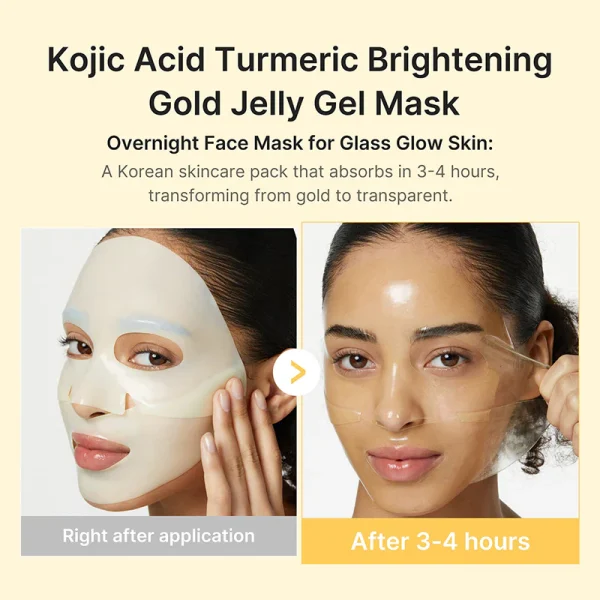Medicube – Kojic Acid Turmeric Brightening Gel Mask, 28g, 1 piece